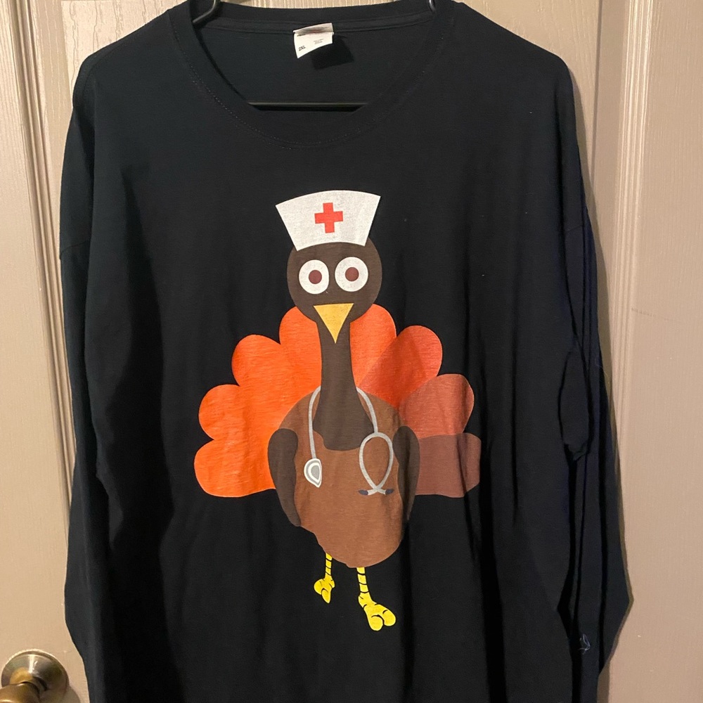 🦃Turkey doctor or nurse super cute for Thanksgiving holiday long sleeve
